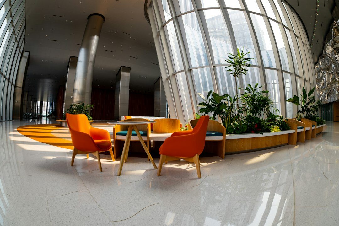 Modern automotive office reception in Montevideo