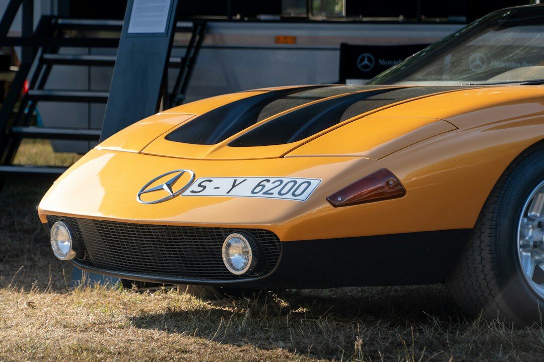 retro futuristic car concept