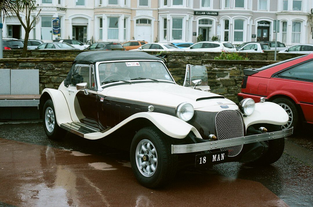 classic car on road