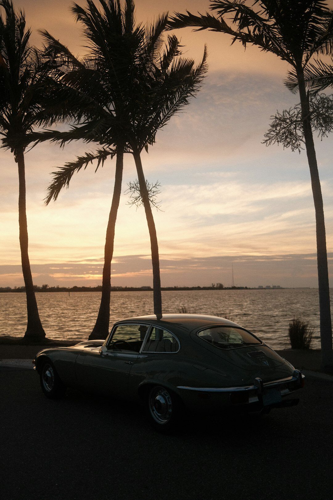 luxury car by the beach
